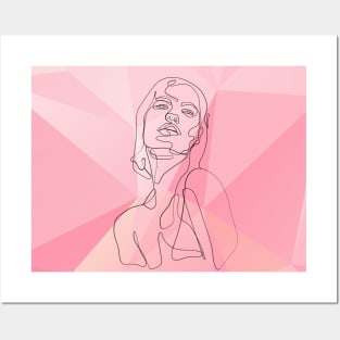 Abstract Woman Face Posters and Art